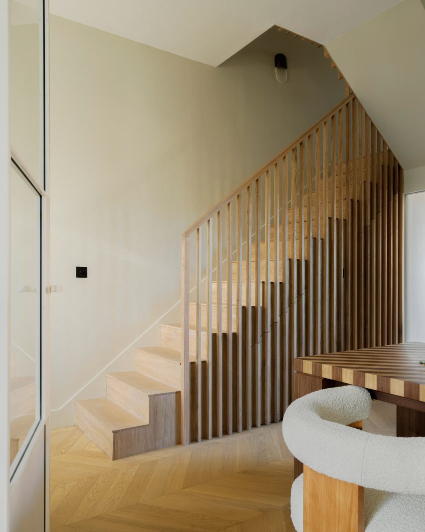 Staircase of Crystal Palace Road house by Benjamin Hale Architects