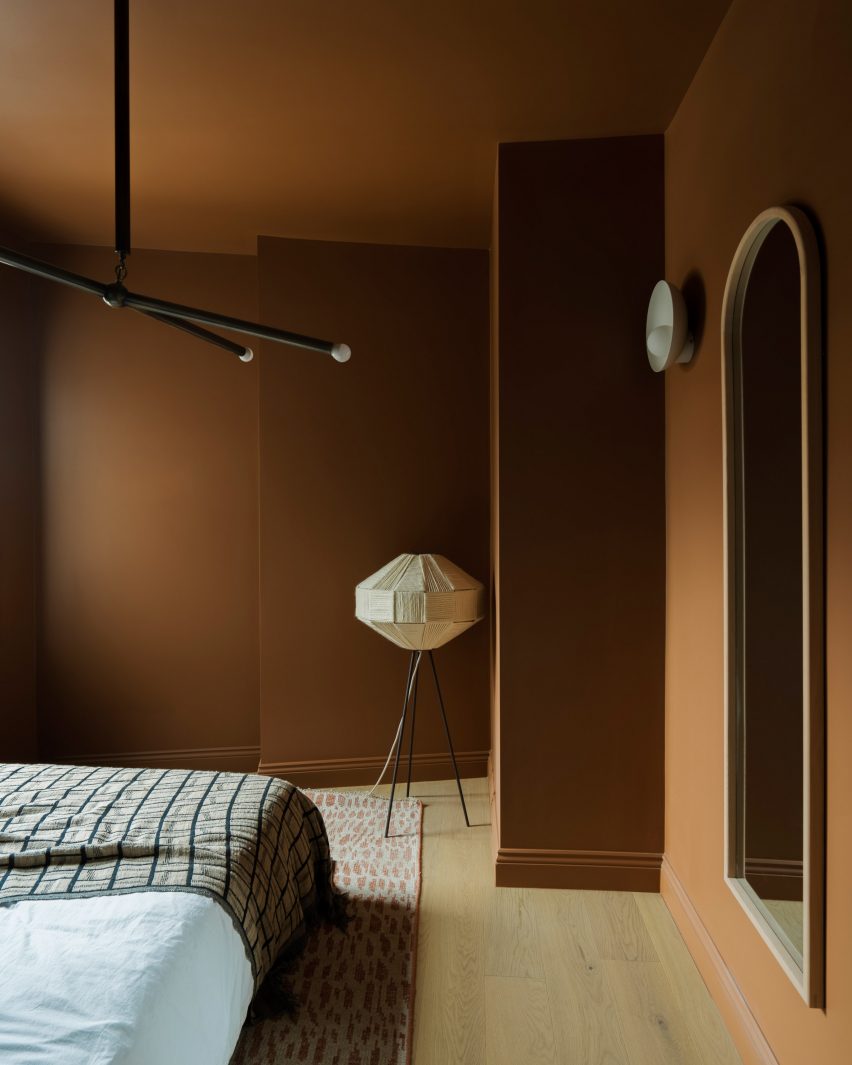 Bedroom interior of Crystal Palace Road house by Benjamin Hale Architects