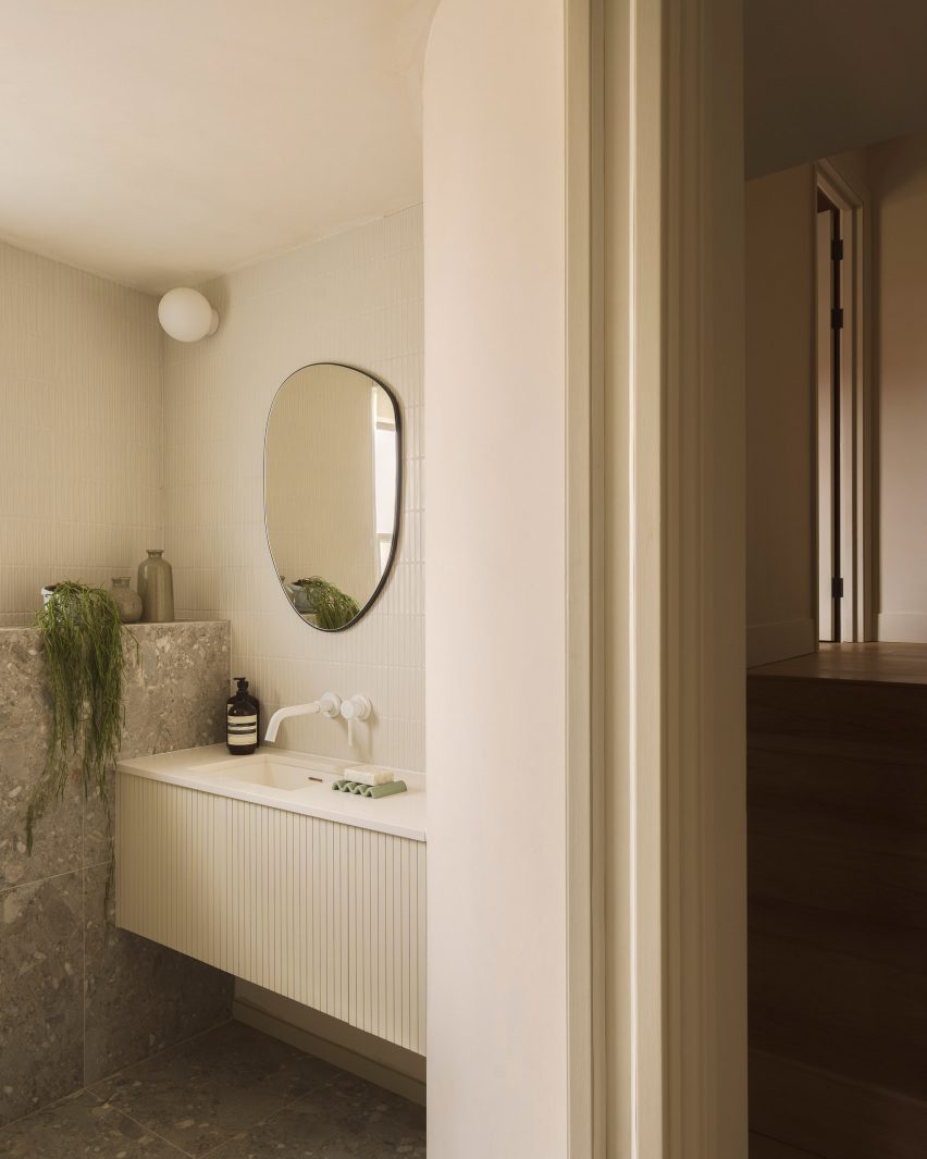 Bathroom interior of Crystal Palace Road house by Benjamin Hale Architects