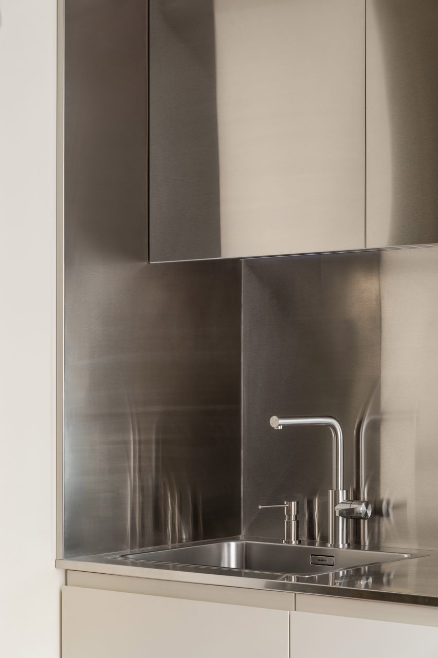 Kitchen interiors in Kyiv, Ukraine.