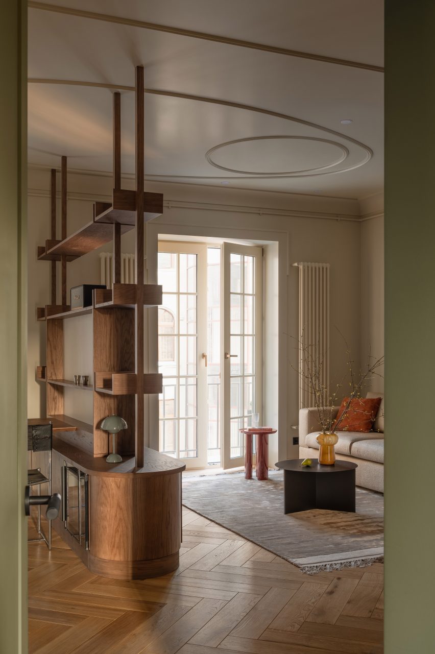 Apartment interiors in Kyiv, Ukraine.