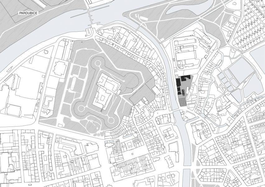 Location plan of Automatic Mills by Prokš Přikryl Architekti