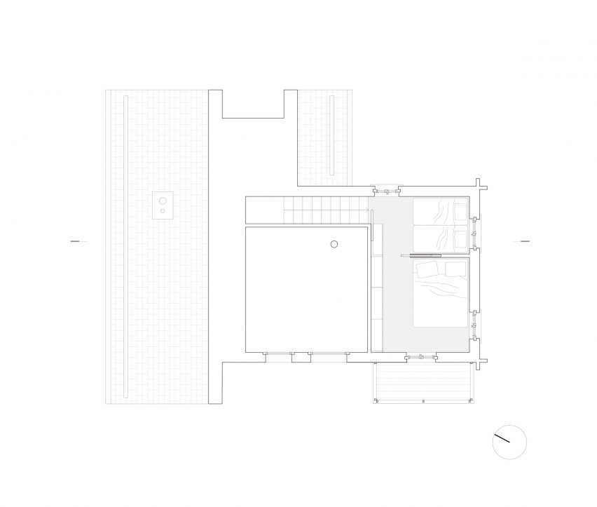 Mezzanine floor plan of PerfectDay House by Giona Bierens de Haan Architectures