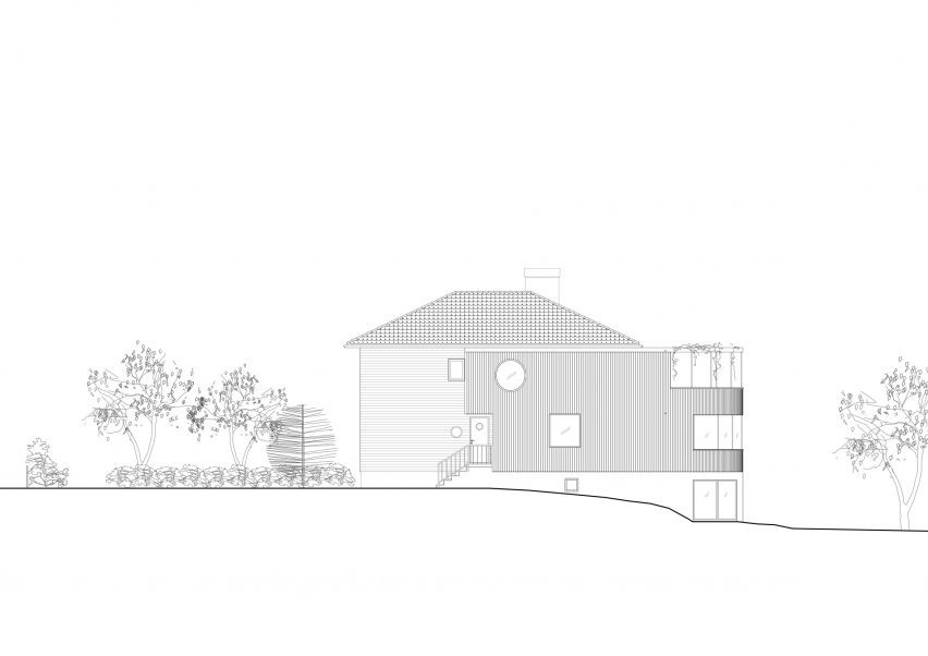 Elevation of Dråpa by Vatn Architecture and Groma