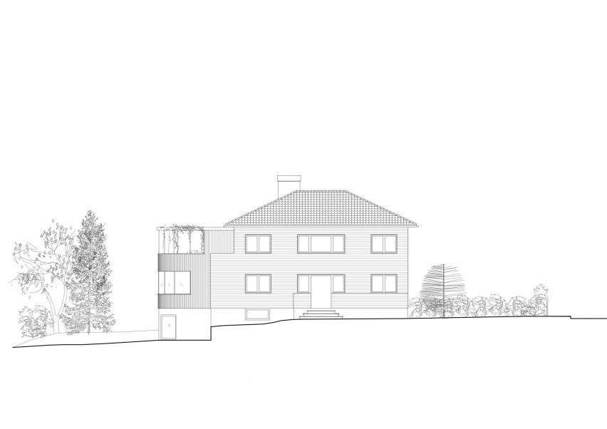 Elevation of Dråpa by Vatn Architecture and Groma