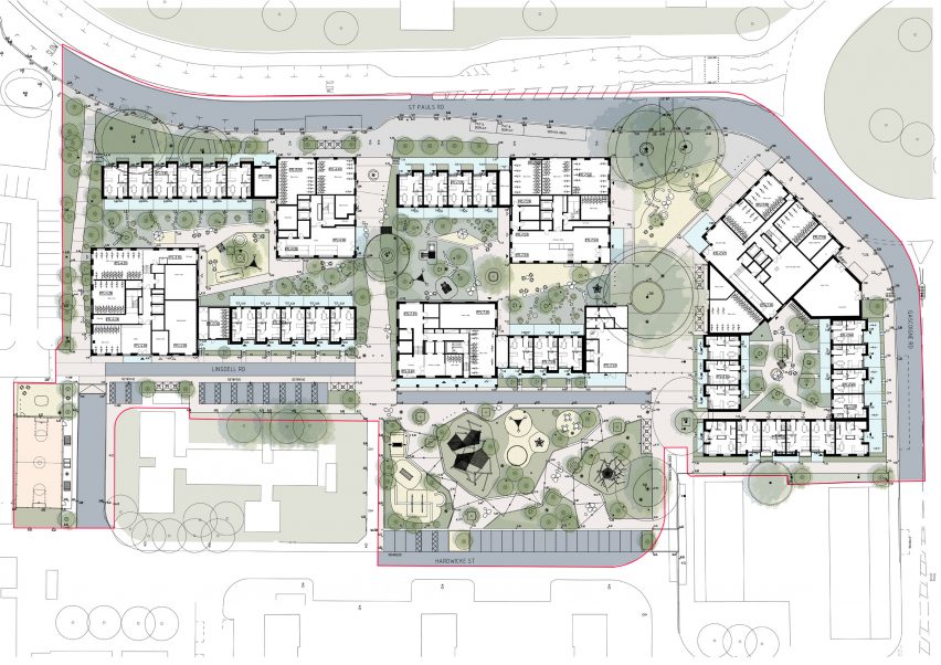 Plan of West Phase 2 of Gascoigne Estate by White Arkitekter