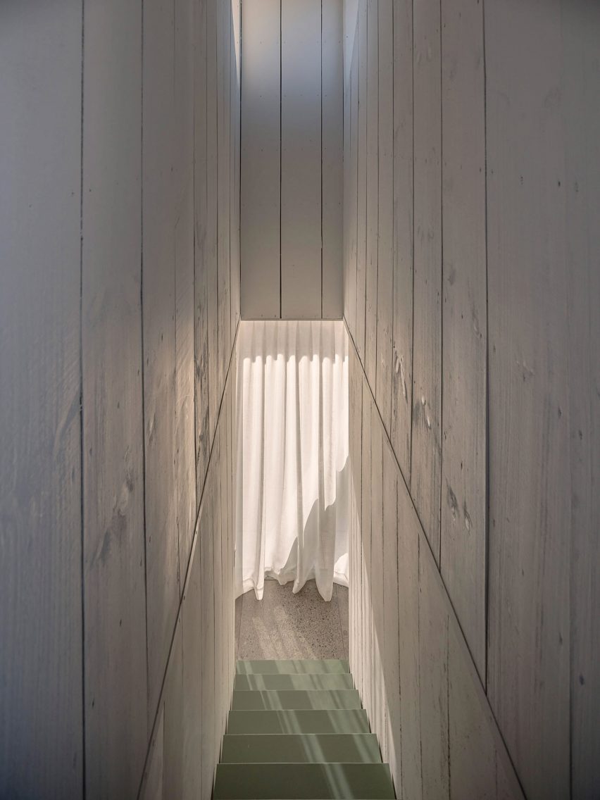 Hallway with light wood