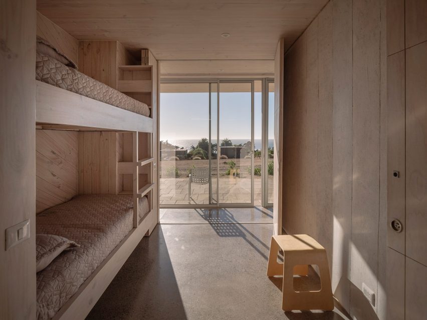 Bedroom with large window