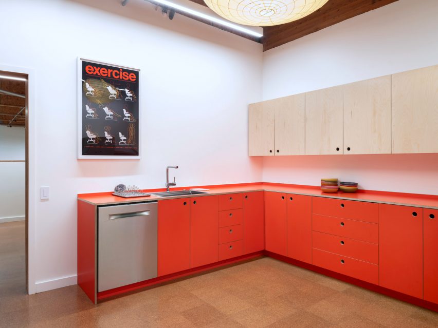 Red cabinets