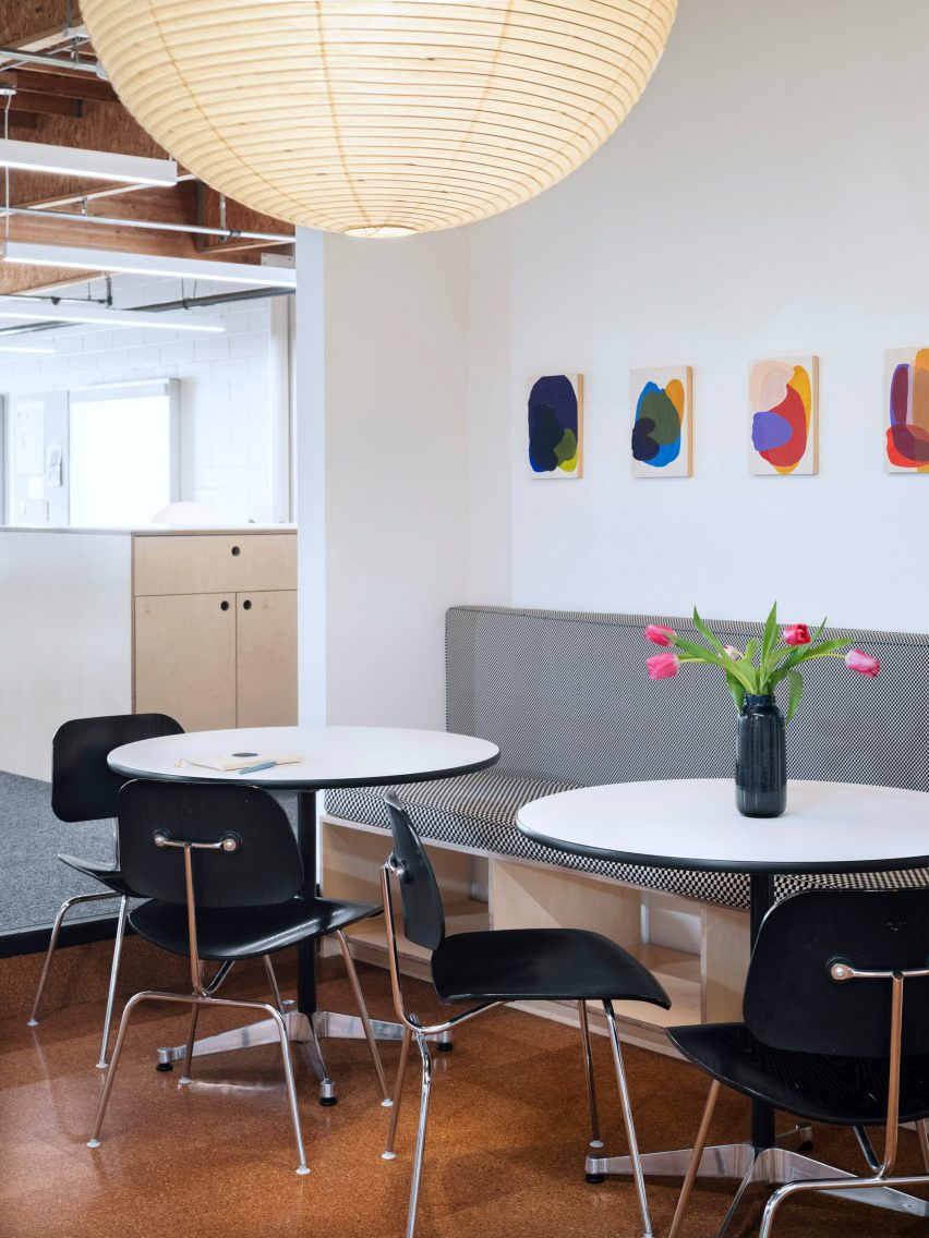 Dining chairs in office