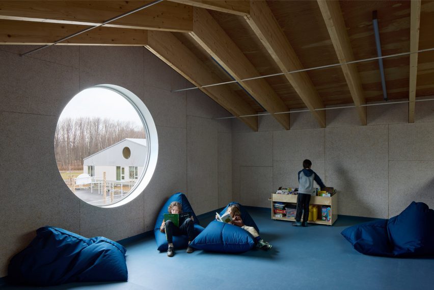 Kids sitting on pillows