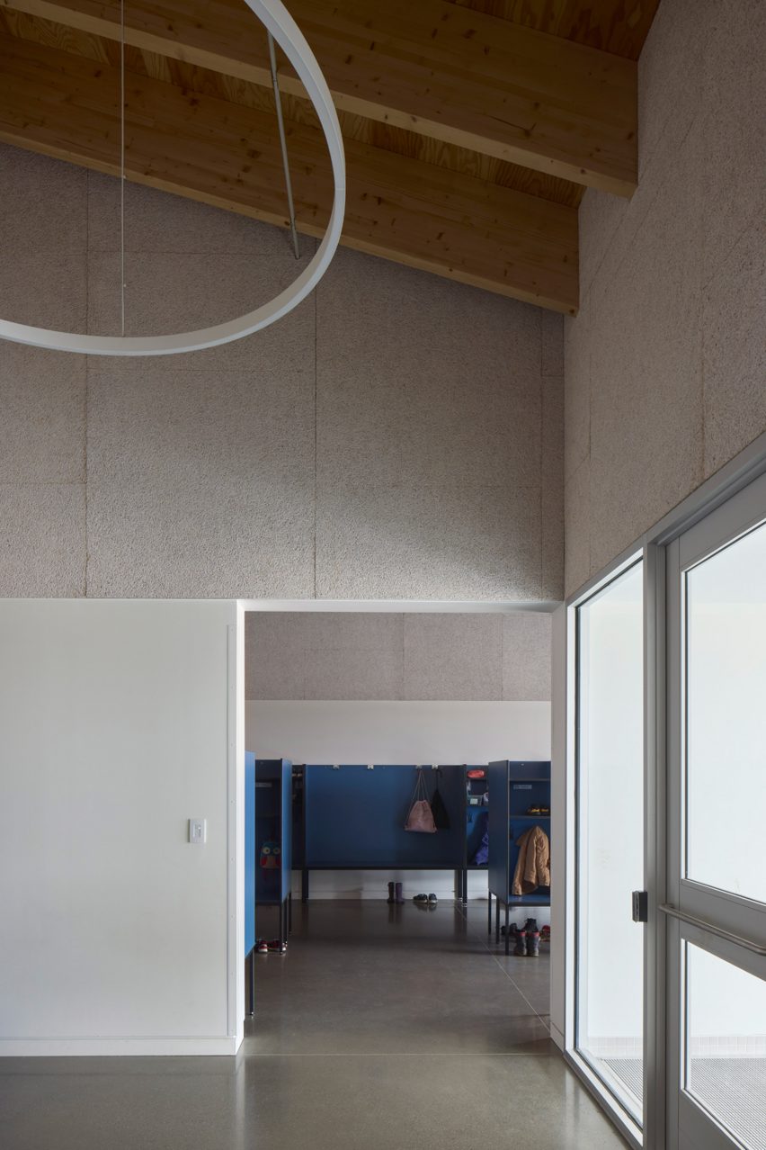 A locker room