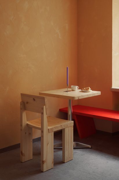 Solid pine dining chair