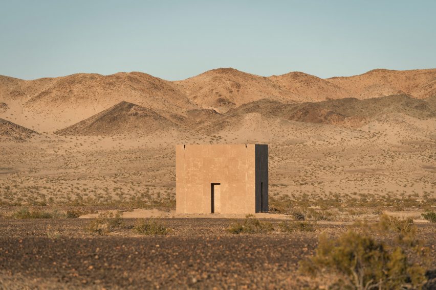 Concrete retreat in Mojave desert