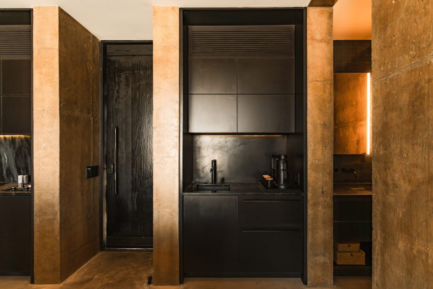 Concrete retreat in Mojave desert