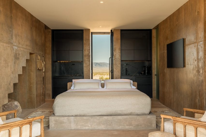 Concrete retreat in Mojave desert