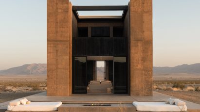 Stone building in desert