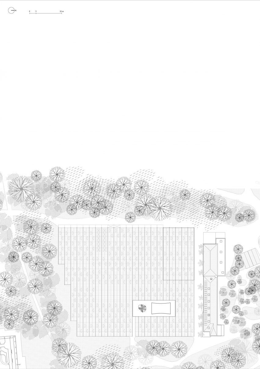 Plan of Green Ark at Meise Botanic Garden by NU Architectuuratelier and Archipelago