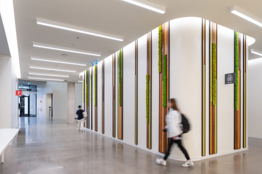 People walking around interior
