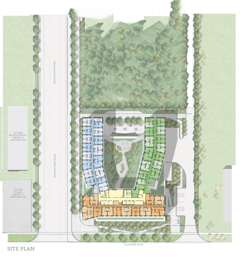Colourful plans and trees