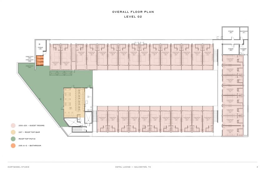 Plan of Hotel Lucine by Kartwheel Studio