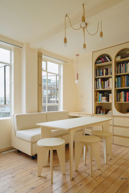 Living area in a London flat designed by Intervention Architecture