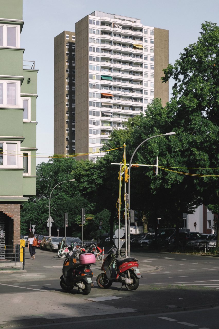 View of exterior of apartment block