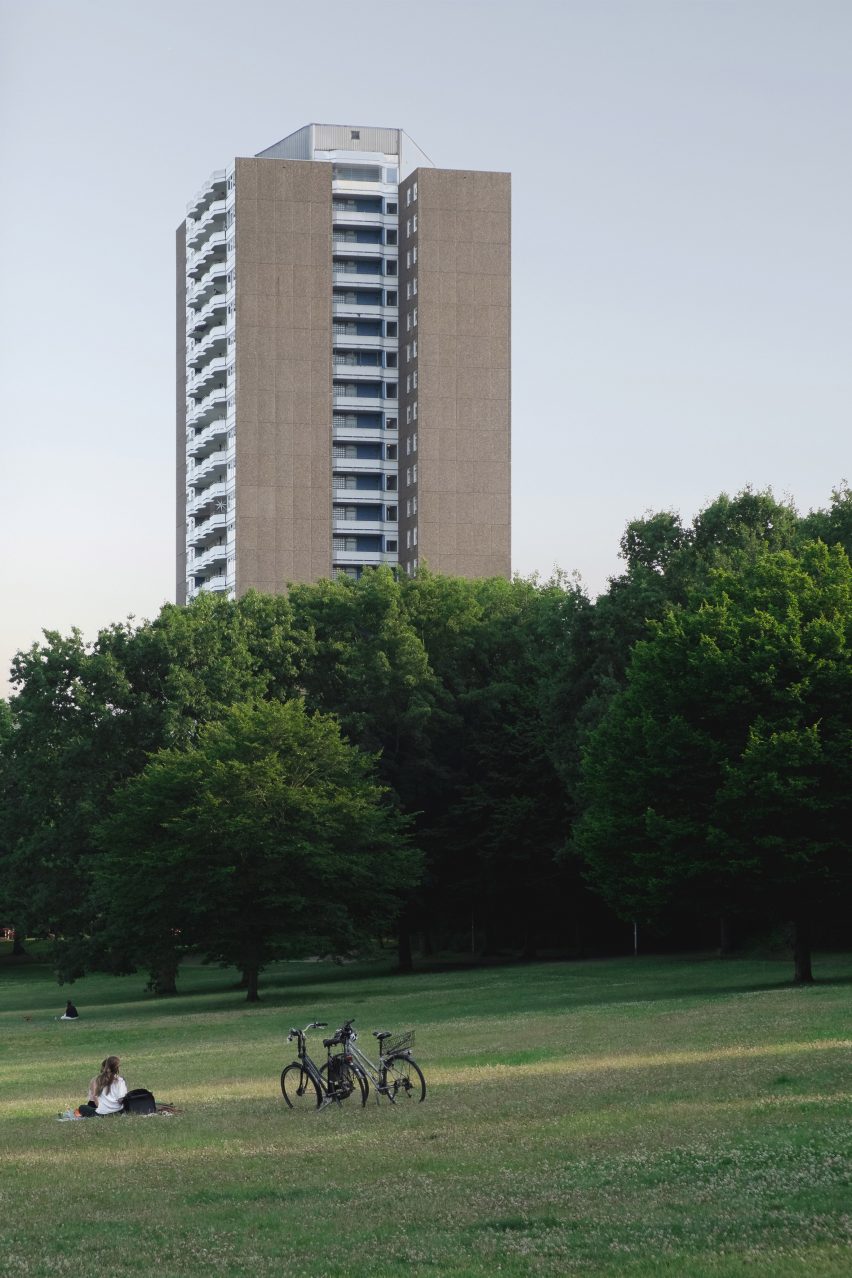 View of exterior of apartment block
