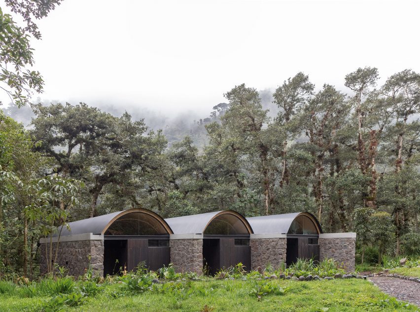 Structures with barrel roofs