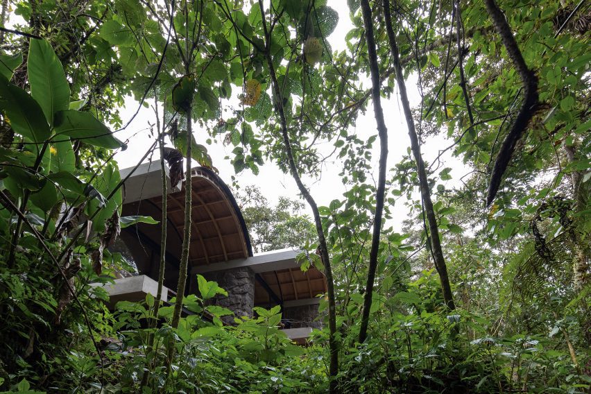 A series of barrel vaulted buildings