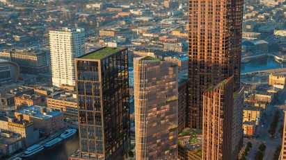 Visual of world's tallest timber building in Milwaukee