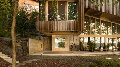 Wooden chalet outside of Montreal