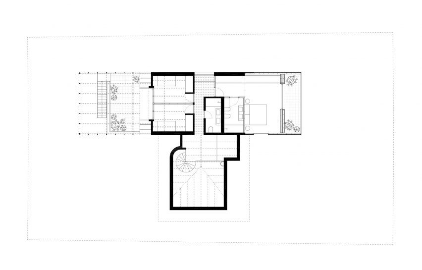 Plan of Casa Wiz by BHY Arquitectos