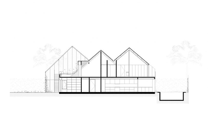 Plan of Casa Wiz by BHY Arquitectos