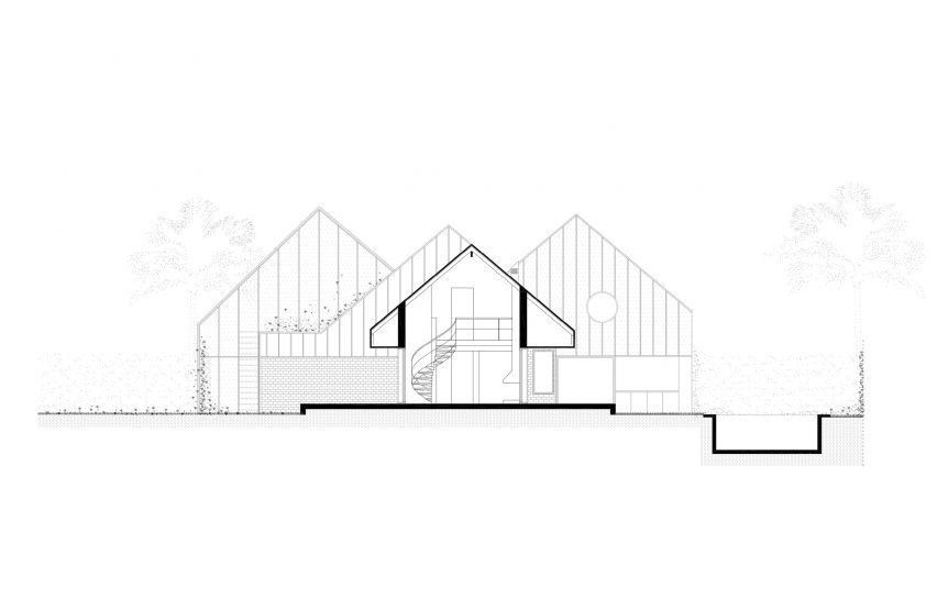 Plan of Casa Wiz by BHY Arquitectos