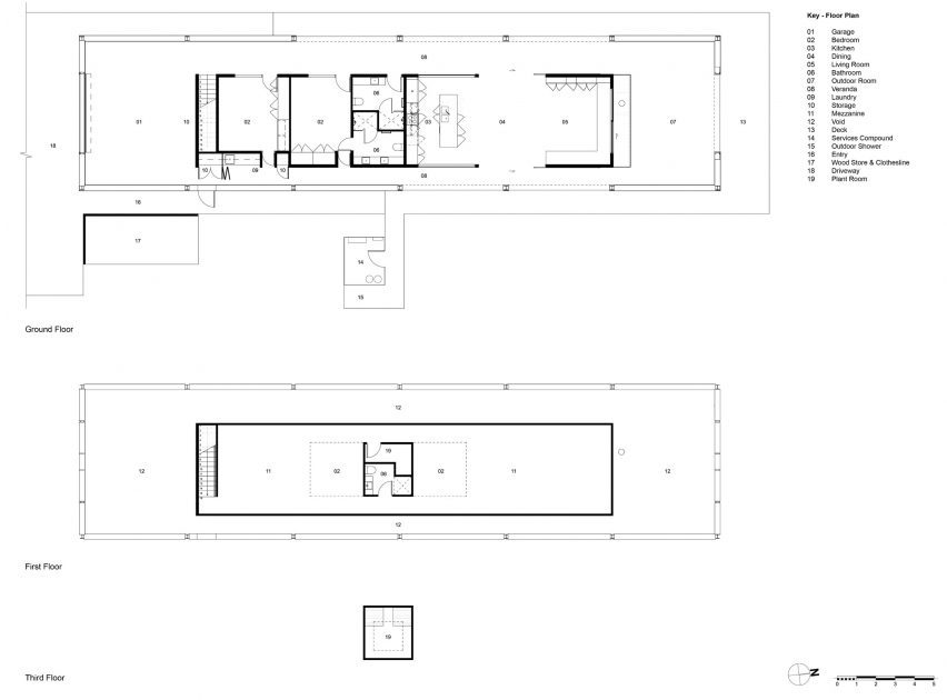 Floor Plans of New Zealand home by DCA Architects of Transformation