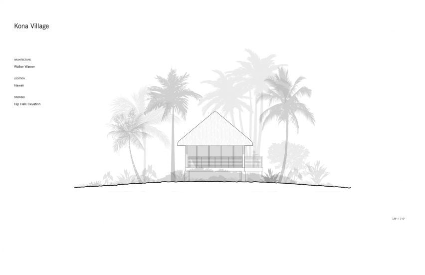 Plan of Kona Village by Walker Warner Architects