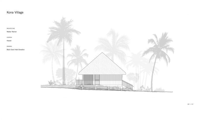 Plan of Kona Village by Walker Warner Architects