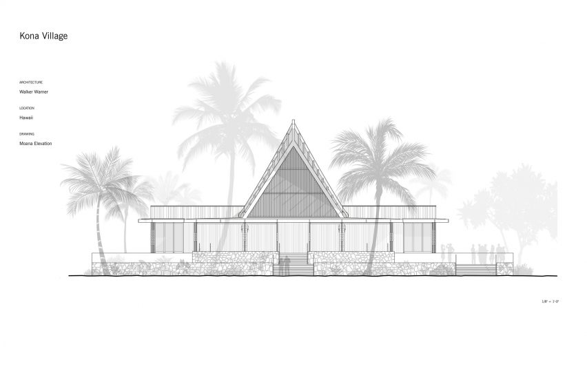 Plan of Kona Village by Walker Warner Architects