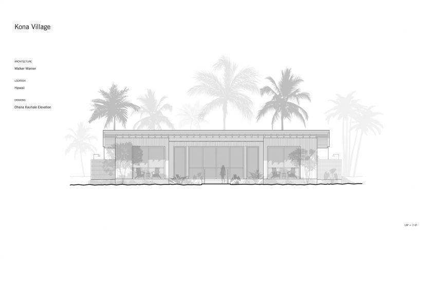 Plan of Kona Village by Walker Warner Architects