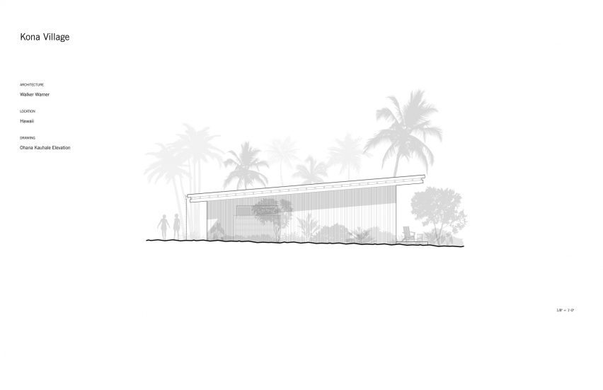 Plan of Kona Village by Walker Warner Architects