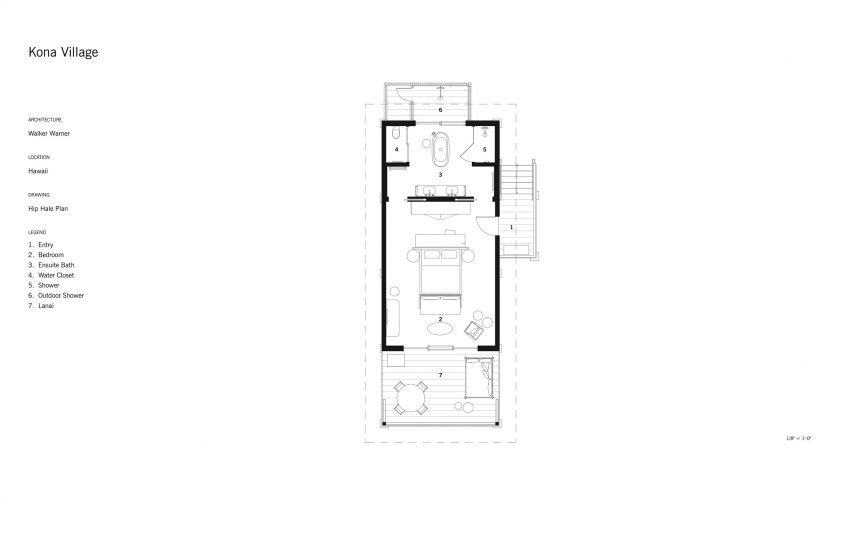 Plan of Kona Village by Walker Warner Architects