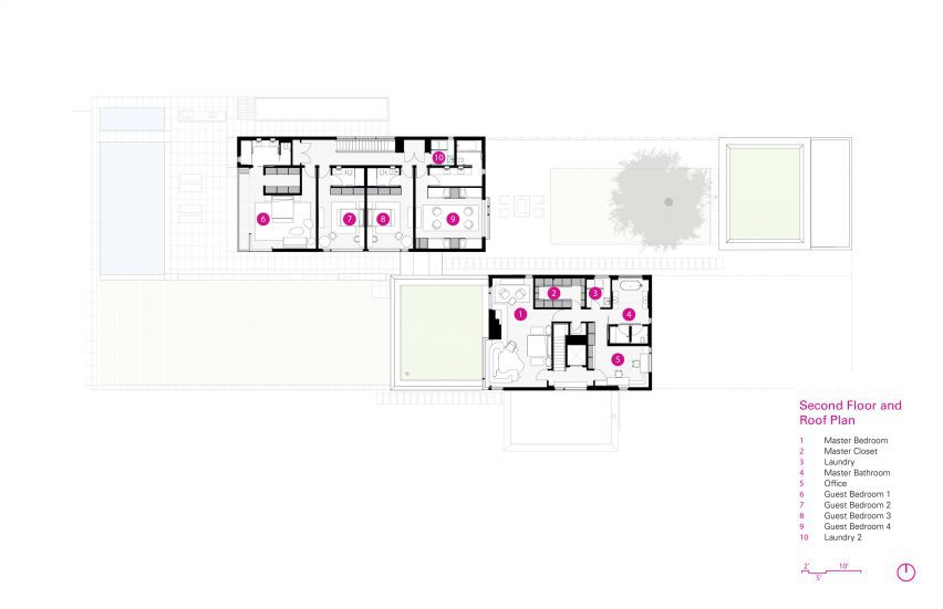 Plan of Meadow Lane Retreat by Wheeler Kearns Architects