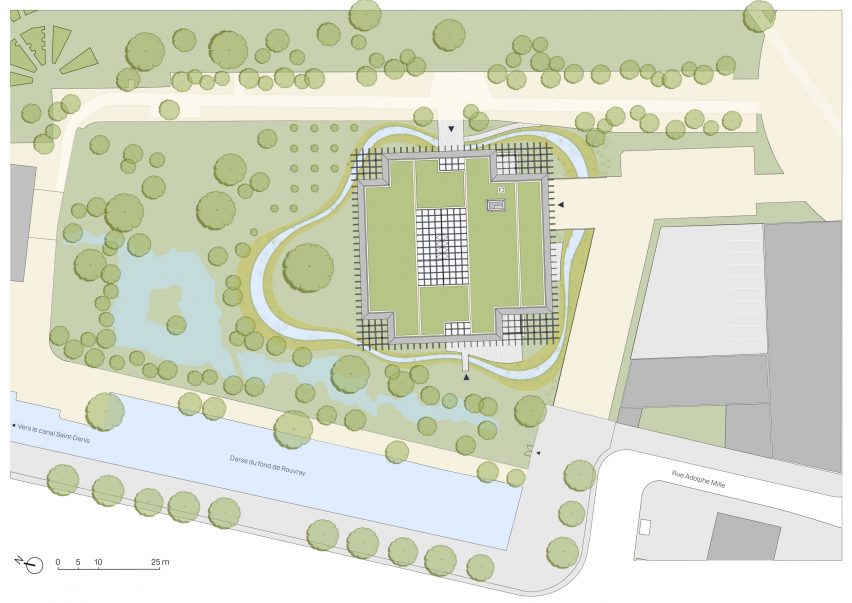 Site plan of Pavilion Jardins by Atelier du Pont