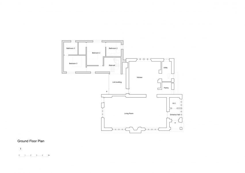 Plan of Old School House by Bindloss Dawes