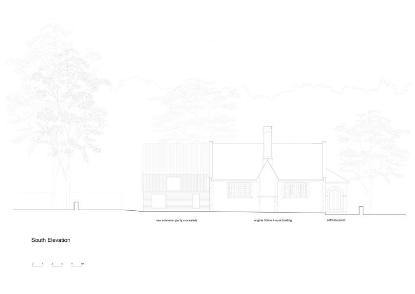 Elevation of Old School House by Bindloss Dawes