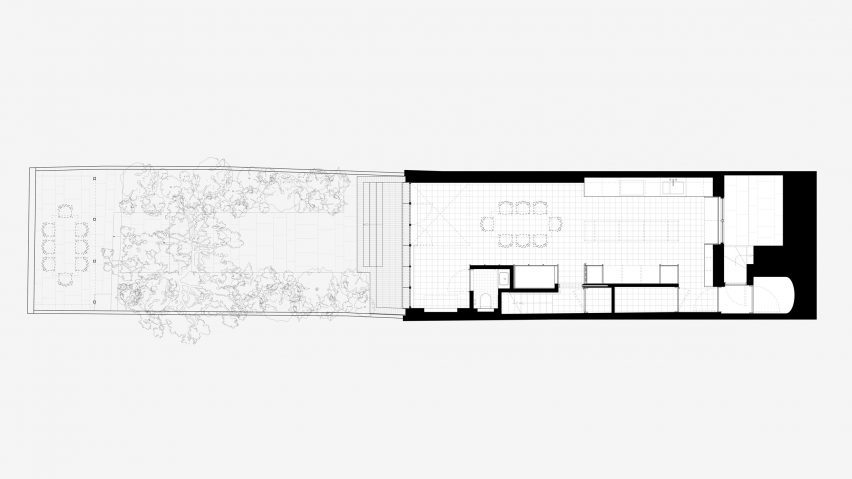 Plan of Camden Residence by EBBA Architects