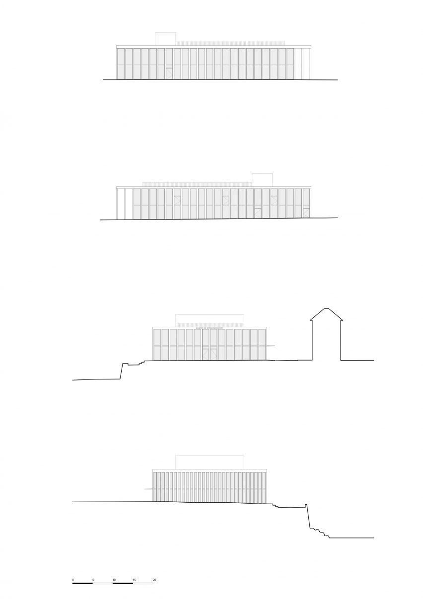 Elevation of D-Day Museum by Atelier Projectiles
