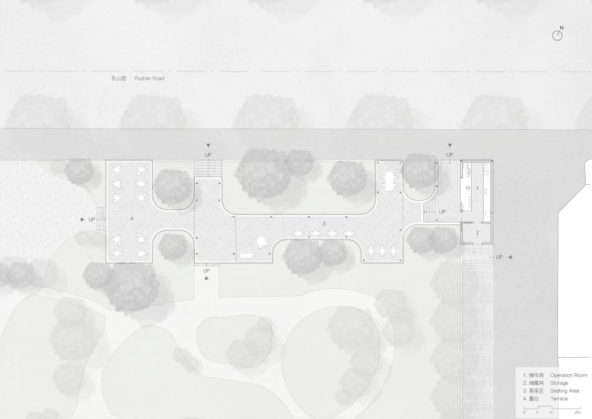 Landscape plan of Mei Yuan Café by Offhand Practice