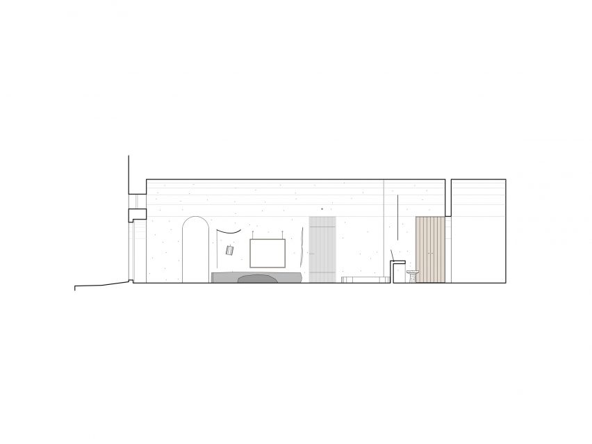 Section of Summer House in Mesaria by Kapsimalis Architects